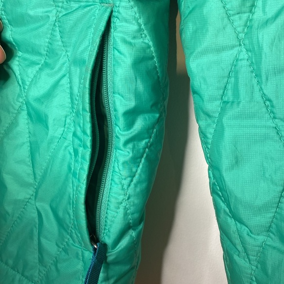 Kids' Patagonia Nano Puff Diamond Quilted  Jacket Neon Green Girls Size 12 - Picture 7 of 12